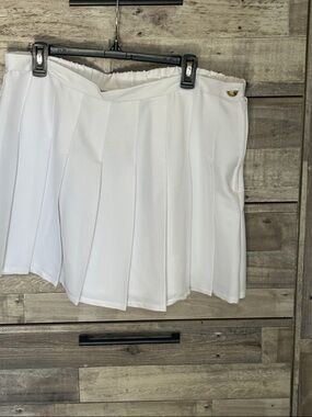 wild fable White Pleated Mini Skirt with Side Button